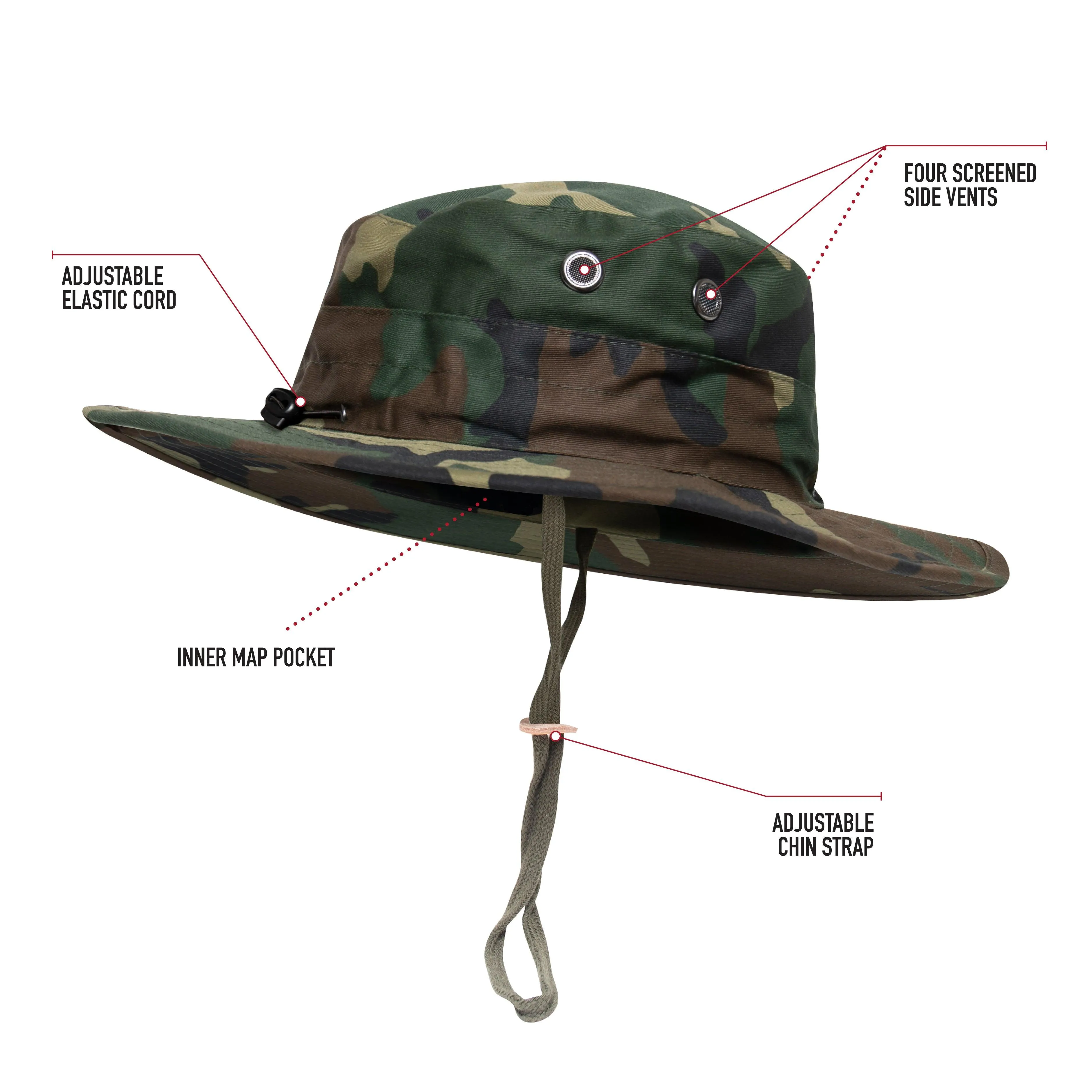 Rothco Midnight Camo Adjustable Boonie Hat