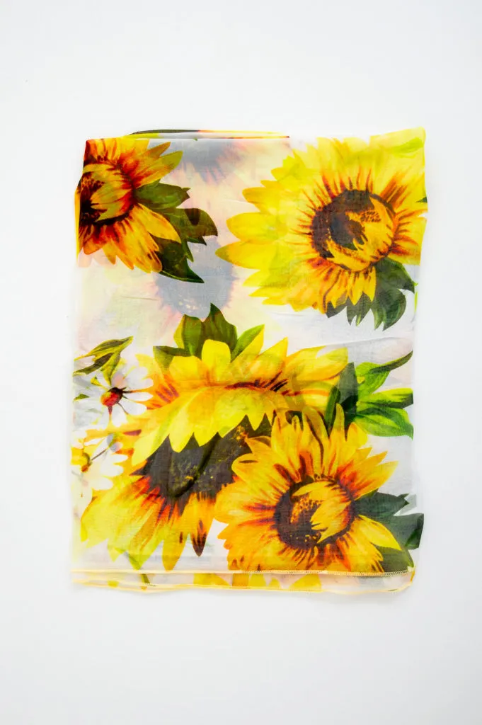 Silk Scarf, Sunflower