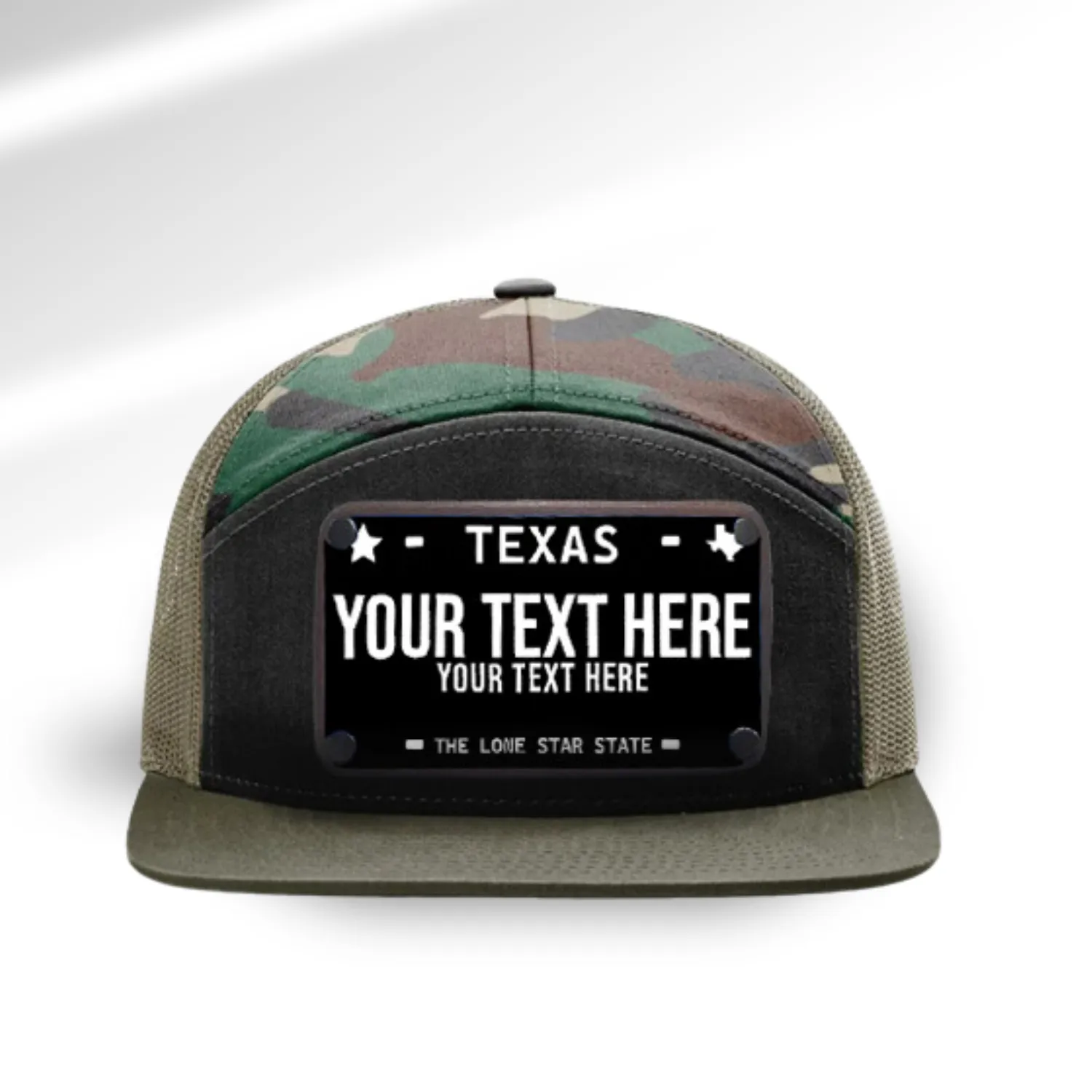 Texas Black License Plate Hats