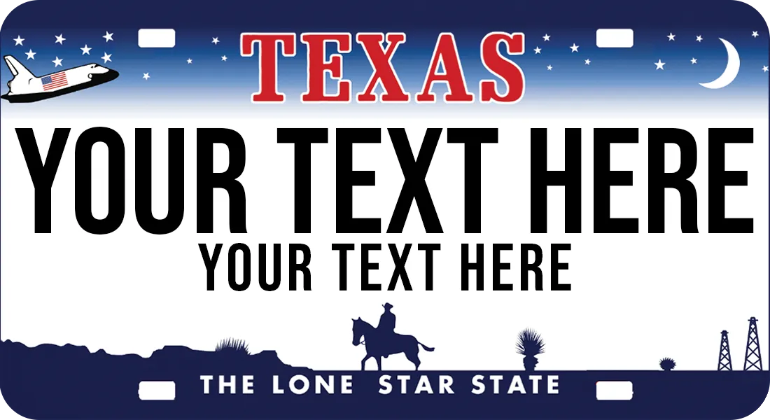 Texas Black License Plate Hats