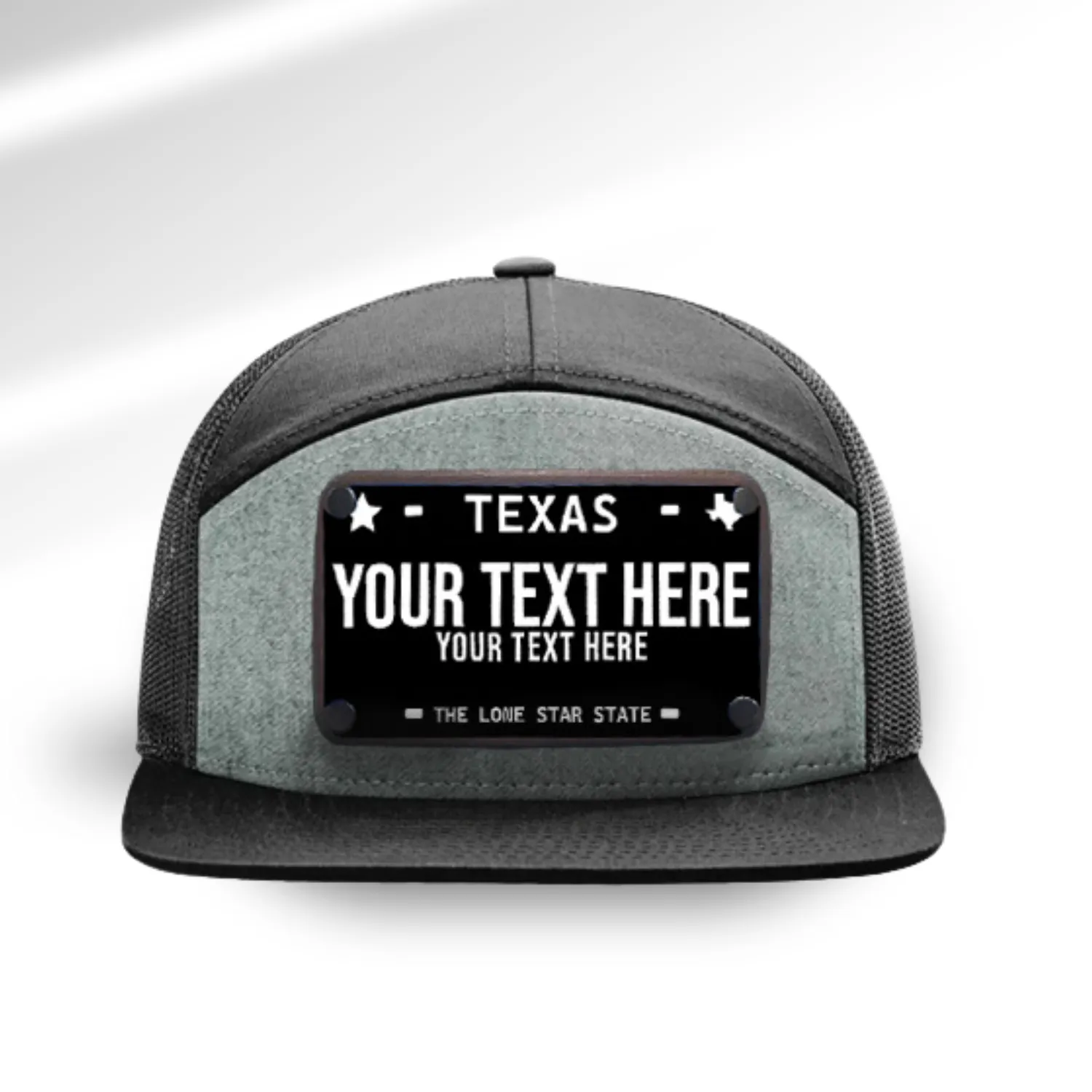 Texas Black License Plate Hats