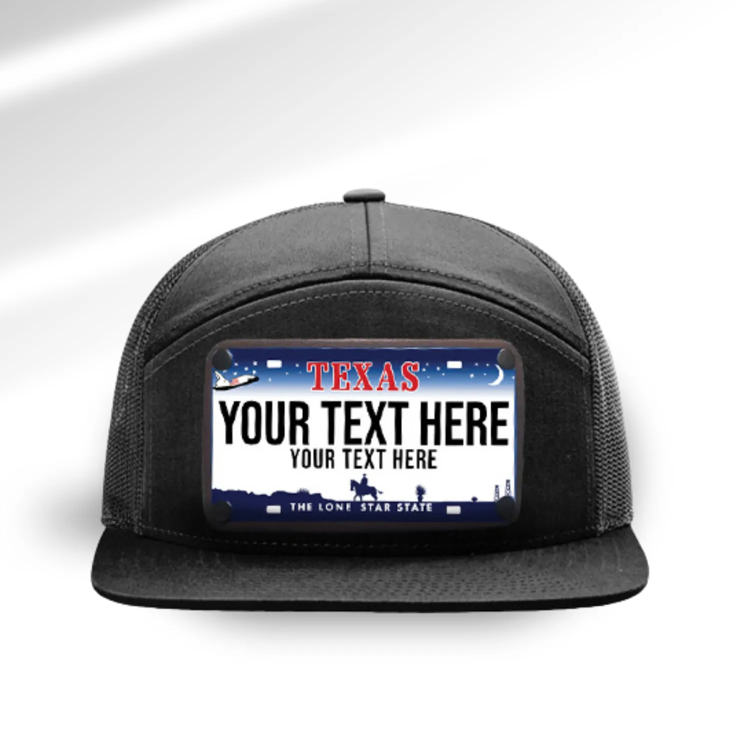 Texas Blue License Plate Hats