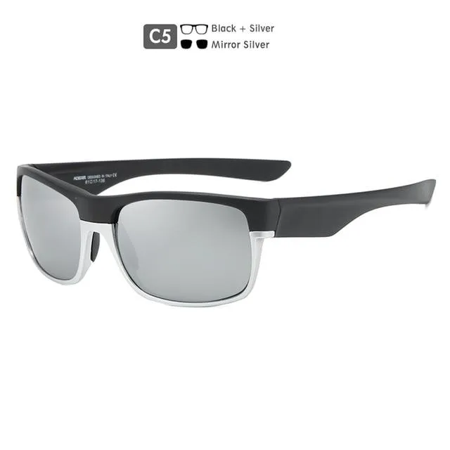 TR90 145mm Lens Width Coated Polarized Sunglasses for Men Women