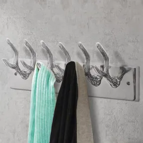 vidaXL Wardrobe Coat Hooks 2 pcs Silver Aluminium