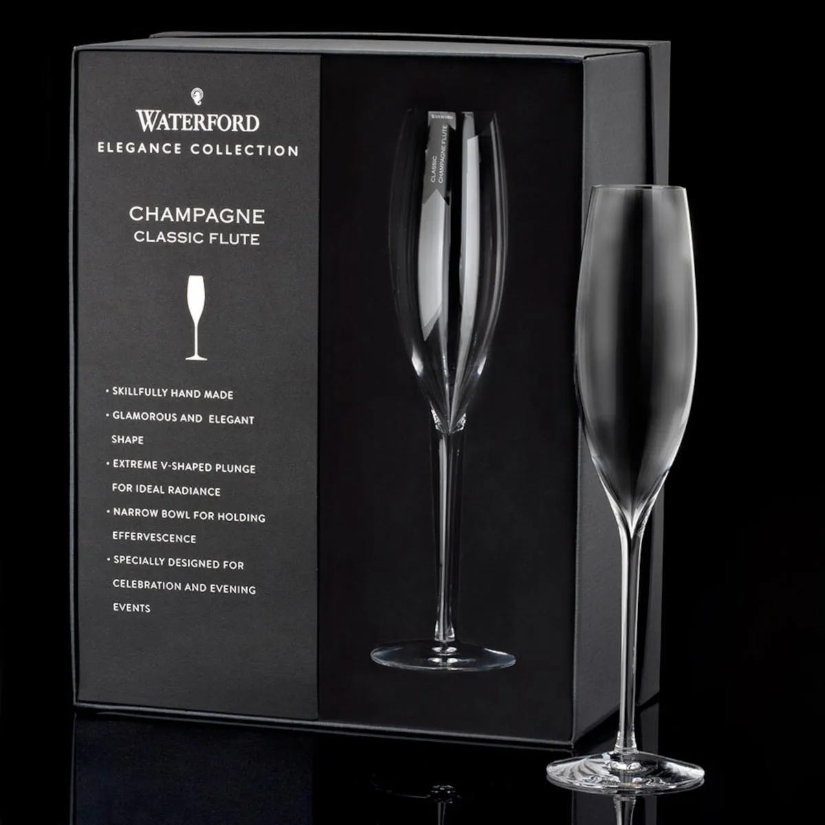 Waterford Elegance Classic Champagne Glasses Set of 2