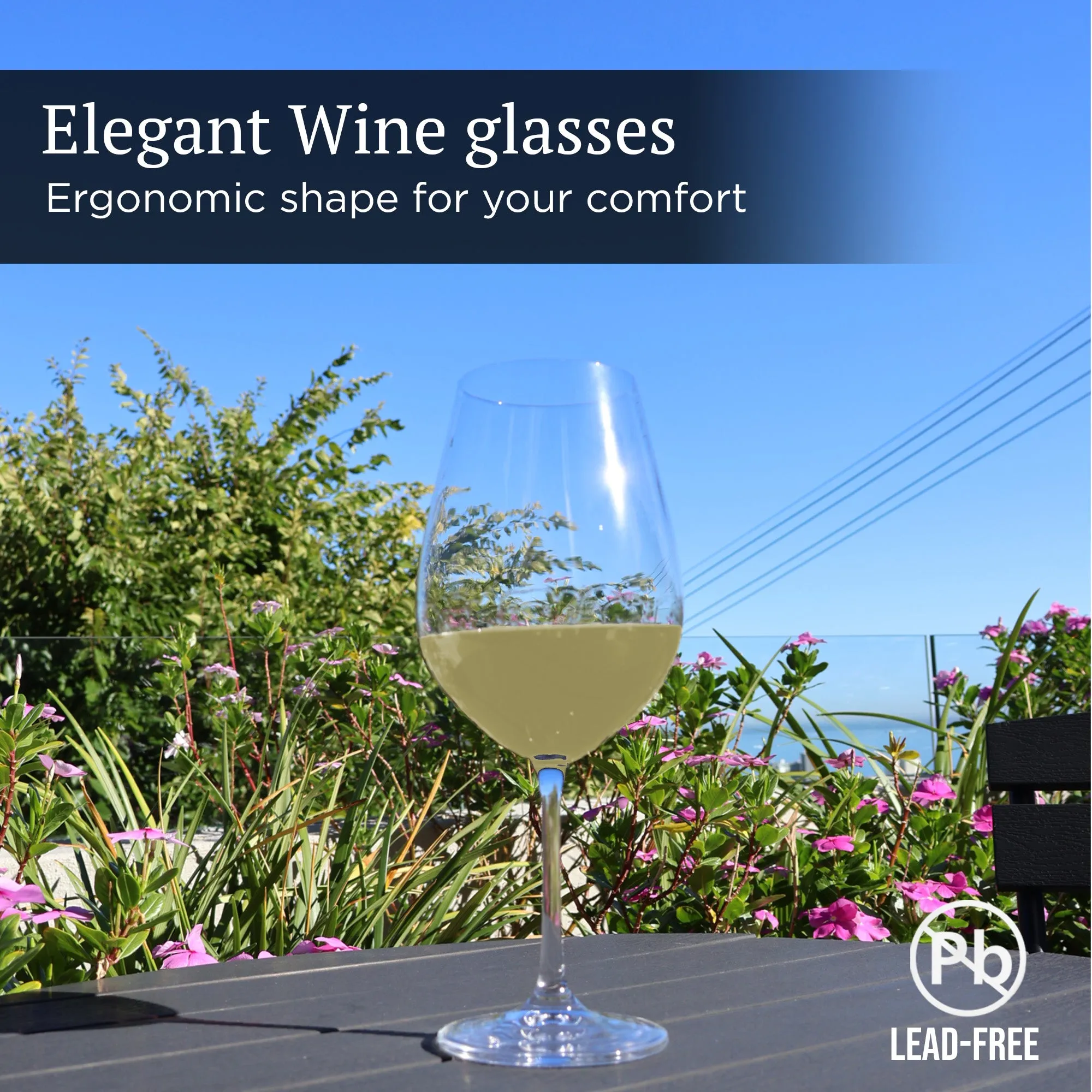 Wine Glasses - 430ml - Set of 4 Pieces